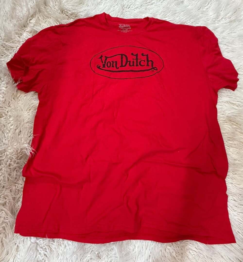 Von Dutch 3XL Red Logo T-Shirt